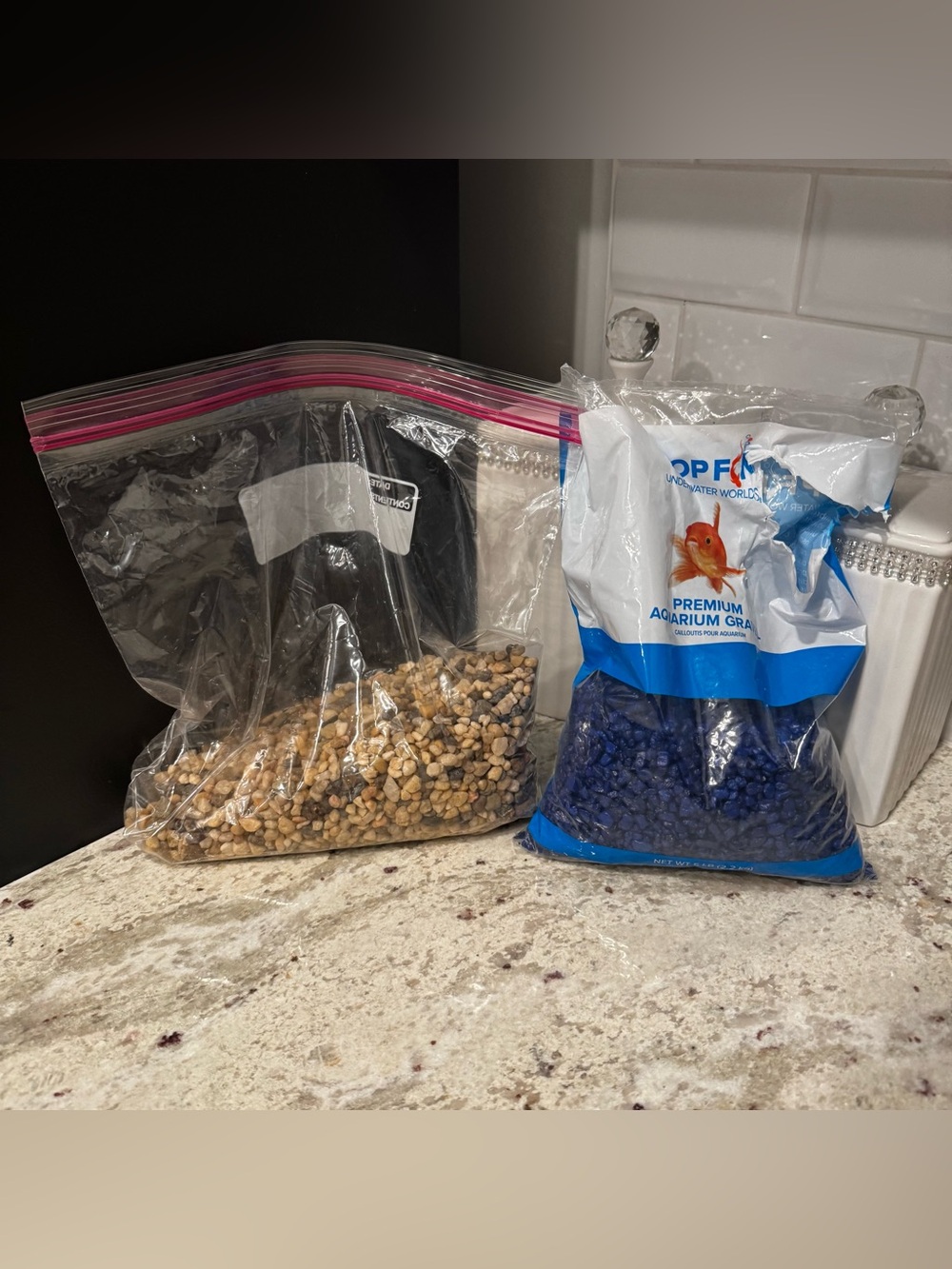 Aquarium Gravel Mix - Natural Tan & Deep Blue